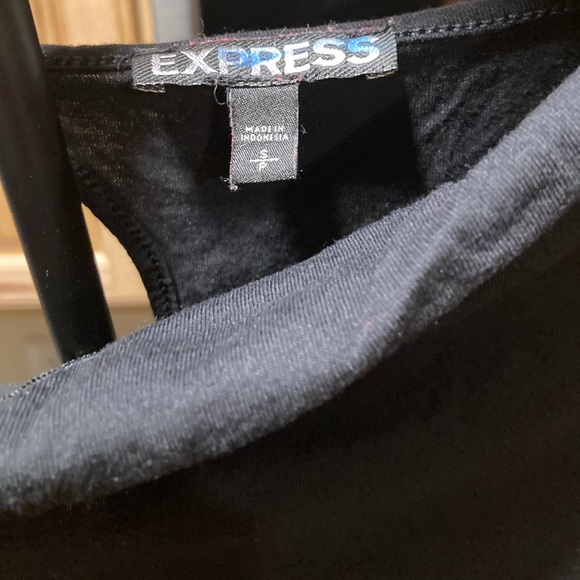 Express Little Black T-shirt Dress - Picture 2 of 4